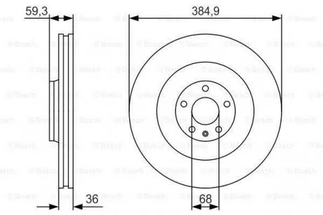 Фото 1 - диск тормозной BOSCH 0986479R30 Диск тормозной BOSCH 0986479R30 (фото 1)