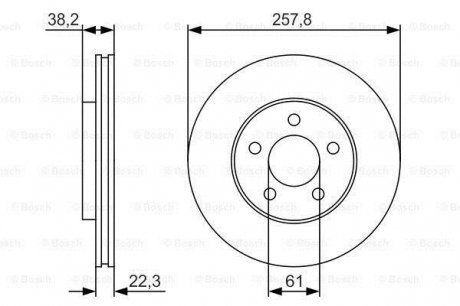 CHRYSLER Тормозной диск передн.Neon 94- BOSCH 0986479R56