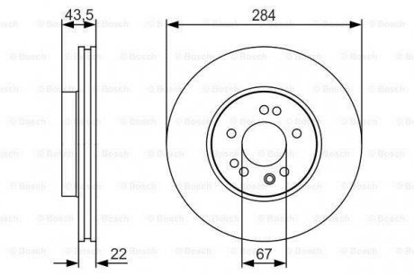 Гальмівний диск MB W201/W124 \'\'F PR2 BOSCH 0986479S15 (фото 1)