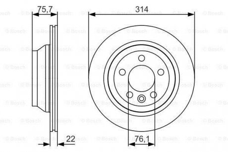 Тормозной диск BOSCH 0986479S54 (фото 1)