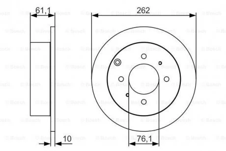 Тормозной диск PR2 HYUNDAI/KIA Matrix/Sonata/Magentis "R "98-05 BOSCH 0986479S68