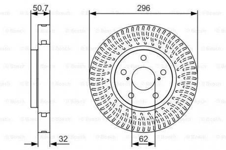 Тормозной диск LEXUS/TOYOTA GS/IS/Mark X''FR - кратн. 1 шт BOSCH 0986479T37