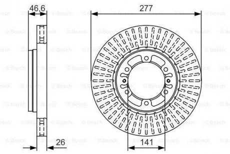 Фото диск торм. пер. HYUNDAI H1 -07 BOSCH 0986479T41 Диск торм. пер. HYUNDAI H1 -07 BOSCH 0986479T41