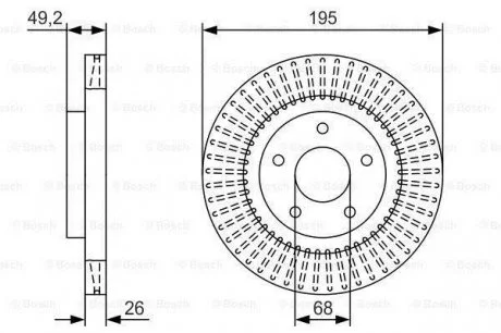 Тормозной диск NISSAN Altima 'F'2,5-3,5'06>> BOSCH 0986479T99