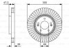 Гальмівний диск HYUNDAI Sonata/ix35 F'2,0-2,409>> BOSCH 0986479U43 (фото 1)