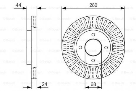 Тормозной диск BOSCH 0986479U62