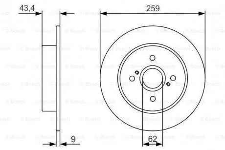 Тормозной диск BOSCH 0 986 479 V07