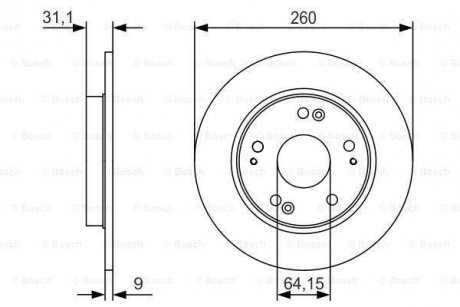 Тормозной диск BOSCH 0 986 479 V21 (фото 1)