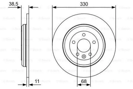 Фото диск гальмівний BOSCH 0986479W01 Диск гальмівний BOSCH 0986479W01