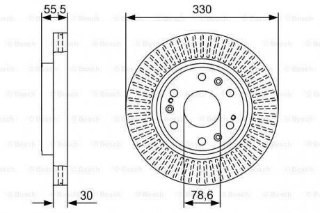 Диск тормозной BOSCH 0986479W30 (фото 1)