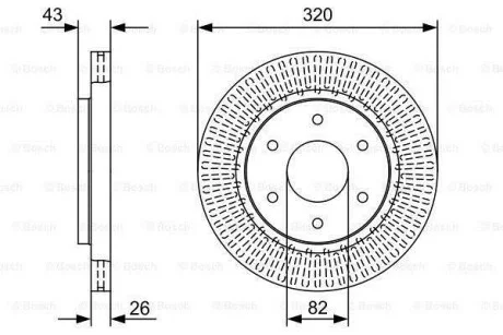 Диск гальмівний NISSAN/INFINITI Armada/Titan/QX56 \'\'F \'\'4,5-5,6 \'\'03>> BOSCH ="0986479W45"