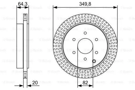 Диск гальмівний NISSAN/INFINITI Patrol/QX56/QX80 \'\'R \'\'5,6 \'\'10>> BOSCH ="0986479W46"