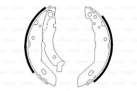 Щеки тормозные задн. PEUGEOT 1,0-1,9 RENAULT 1,1-1,9 BOSCH 0986487084