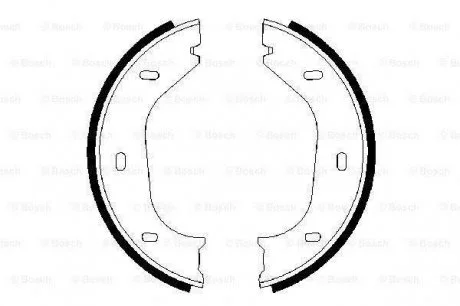 BMW Щёки тормозные ручного тормоза BMW 3/5/6/7серия BOSCH 0986487202