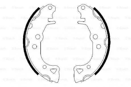 CITROEN Щеки тормозные AX, Saxo. BOSCH 0986487252