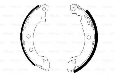 Щеки тормозные задн. CITROEN AX 87-97; RENAULT 19, Rapid BOSCH 0986487289 (фото 1)