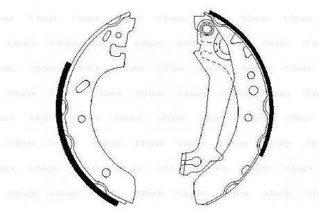 Тормозные колодки, барабанные BOSCH 0 986 487 561