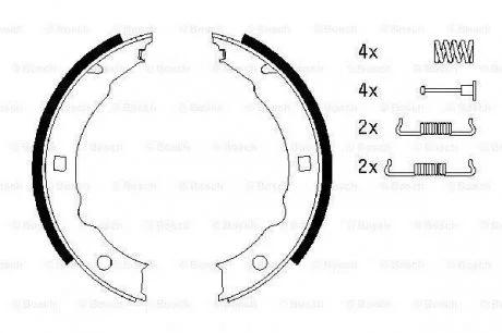 PEUGEOT Щеки тормозные 406 95- BOSCH 0986487579