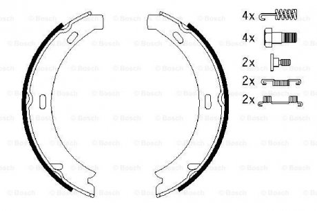 Тормозные колодки барабанные BOSCH 0986487584