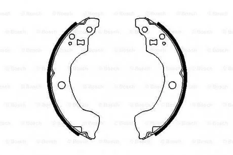 NISSAN Тормозные колодки барабан. Almera 00- BOSCH 0986487691 (фото 1)