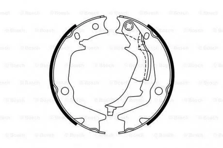 HYUNDAI Тормозные колодки ручного тормоза Getz BOSCH 0986487768 (фото 1)