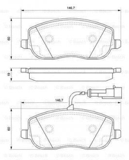 Комплект гальмівних колодок, дискове гальмо BOSCH 0 986 494 068