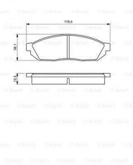 Тормозные колодки, дисковые. BOSCH 0986494208