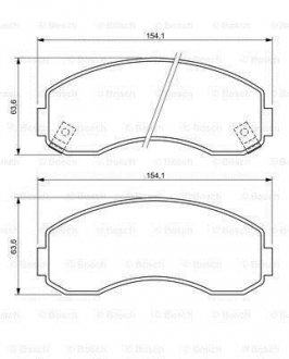 Комплект тормозных колодок, дисковый тормоз BOSCH 0 986 494 314