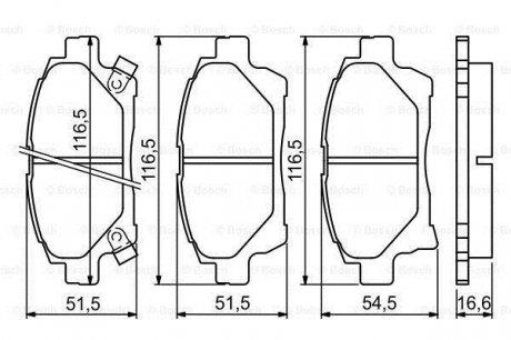 Колодки тормозные дисковые BOSCH 0986494333