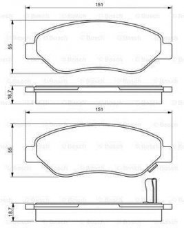 Колодки гальмівні дискові BOSCH 0986494345 (фото 1)