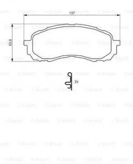 Гальмівні колодки дискові SUBARU Impreza 1,5-1,6 00-07 BOSCH 0986494373