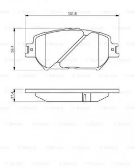 Комплект гальмівних колодок, дискове гальмо BOSCH 0986494418