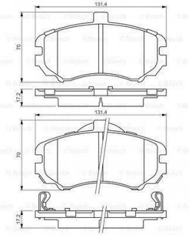 Комплект тормозных колодок, дисковый тормоз BOSCH 0 986 494 426