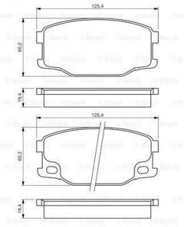 Колодки гальмівні Mitsubishi Canter FE Front/Rear BOSCH 0986494442