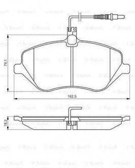 Комплект тормозных колодок, дисковый тормоз BOSCH 0 986 494 484 (фото 1)