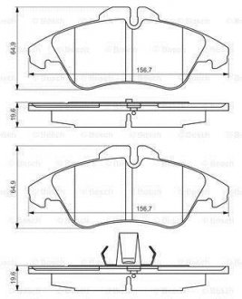 Гальмівні колодки дискові MERCEDES/VW Sprinter/Vito(638)/LT \'\'F - заміна на 0986424218 BOSCH 0986494504 (фото 1)