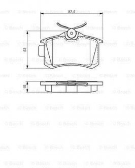 Комплект тормозных колодок, дисковый тормоз BOSCH 0 986 494 519 (фото 1)