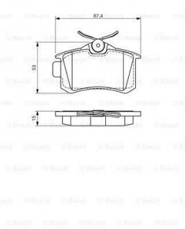 RENAULT Тормозные колодки задн. Espace III BOSCH 0986494521 (фото 1)