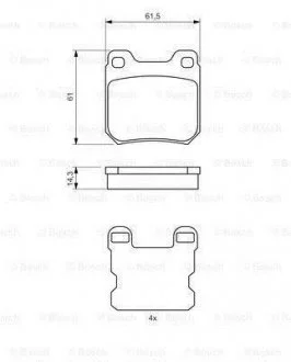 Комплект тормозных колодок, дисковый тормоз BOSCH 0 986 494 523 (фото 1)