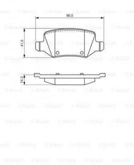 Тормозные колодки дисковые MERCEDES A(W168,W169)/B(W245)/Vaneo &quot;R &quot;98&gt;&gt; BOSCH 0986494569 (фото 1)