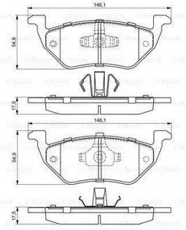 Гальмівні колодки, дискові BOSCH 0986494683