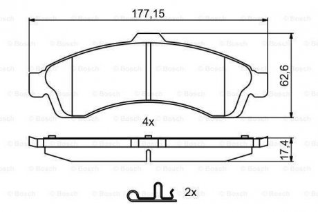 KLOCKI HAM ISUZU ASCENDER 4.2 03-/ SAAB 9-7X 4.2 05- BOSCH 0 986 494 854