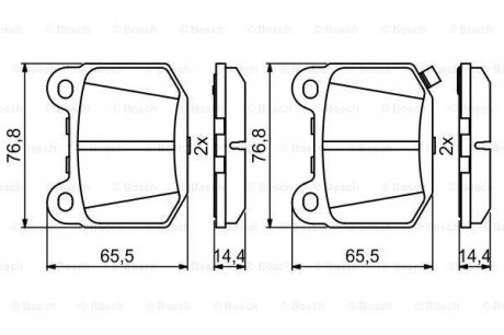 Гальмівні колодки дискові SUBARU Forester "R "12>> BOSCH 0986494865