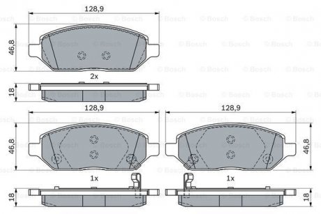 KLOCKI HAMULC. OPEL KARL 15- PRZ?D BOSCH 0986494906