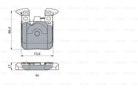 ДИСКОВI КОЛОДКИ ЗАДНI BOSCH 0 986 494 948