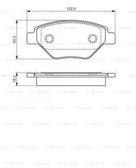 Колодки гальмівні дискові BOSCH 0986495069 (фото 1)