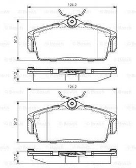 Тормозные колодки дисковые NISSAN Primera/Almera ''F''>>06 PR2 BOSCH 0986495070 (фото 1)