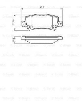 Гальмівні колодки дискові TOYOTA Corolla \'\'1.4i,1.6i 16V \'\'>>02 PR2 BOSCH 0986495072 (фото 1)