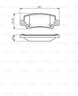 Тормозные колодки дисковые TOYOTA Corolla \&#039;\&#039;1.4i,1.6i 16V\&#039;\&#039;&gt;&gt;02 PR2 BOSCH 0986495072 (фото 1)