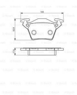 Гальмівні колодки дискові MERCEDES Vito "R \'\'>>03 PR2 BOSCH 0986495074 (фото 1)